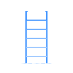 Furniture Bookcases Stairway Wall Mounted Bookcase 72 Contour Svg Vector, Free Vectors File